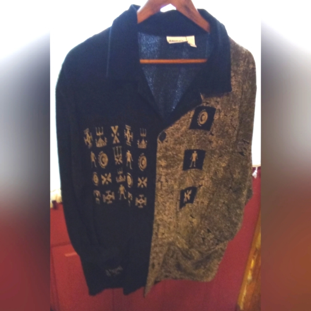 Black And Brown Patterned Jacket - image 1